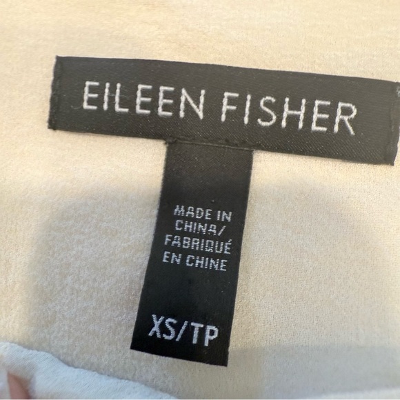 Eileen Fisher Silk Tank Top Sz XS Ivory Neutral Sleeveless layered Blouse - Picture 4 of 9
